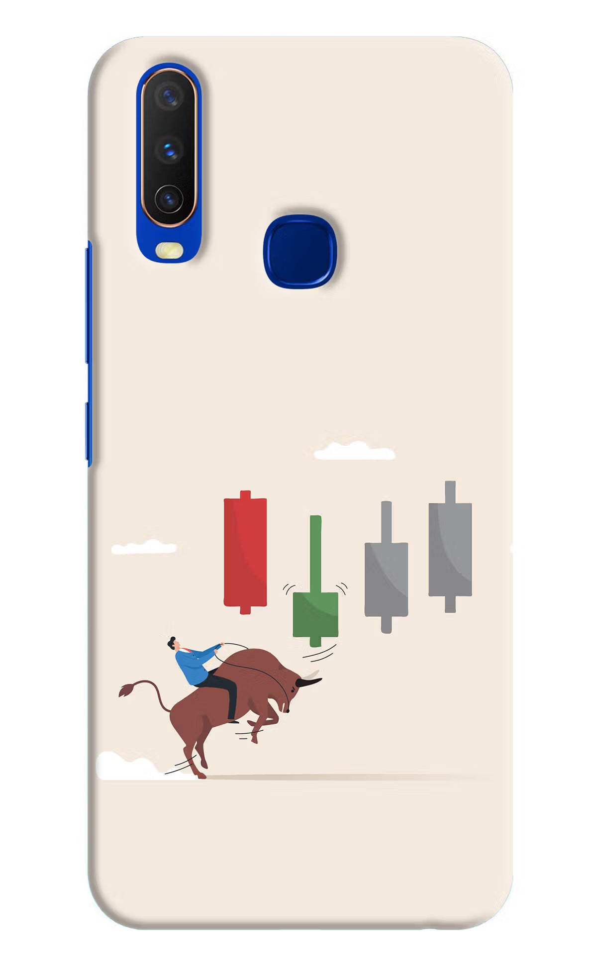Bull Trading Momentum Vivo Y15/Y17 Hard Case Back Cover by Casekaro