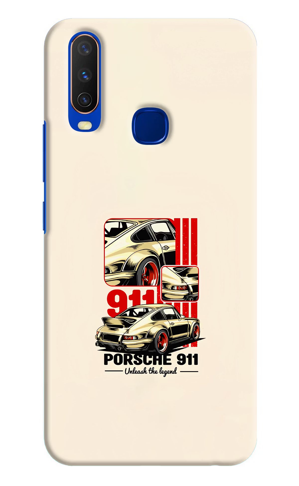Classic Porsche 911 Vivo Y15/Y17 Hard Case Back Cover by Casekaro