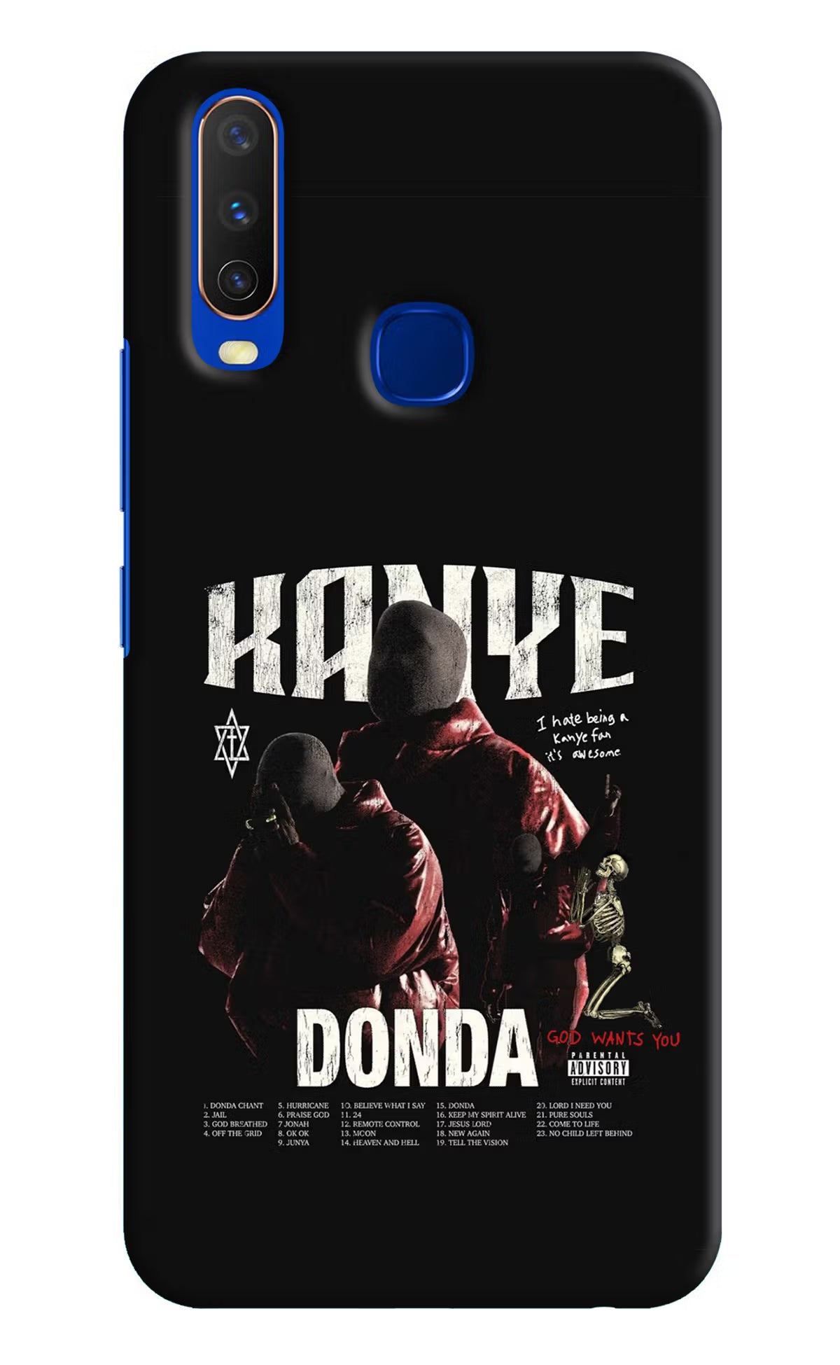 Donda Kanye West Vivo Y15/Y17 Hard Case Back Cover by Casekaro