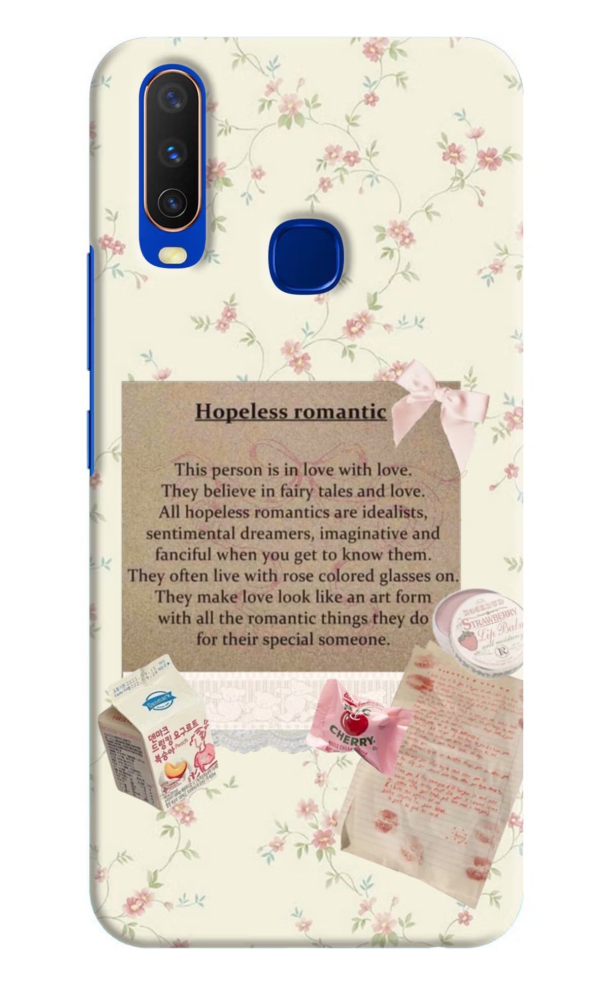 Hopeless Romantic Vivo Y15/Y17 Hard Case Back Cover by Casekaro