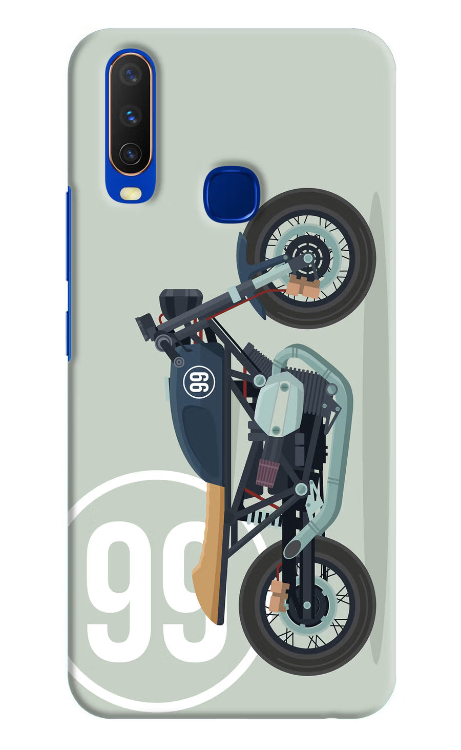 Classic Cafe Racer 99 Vivo Y15/Y17 Back Cover, Hard case