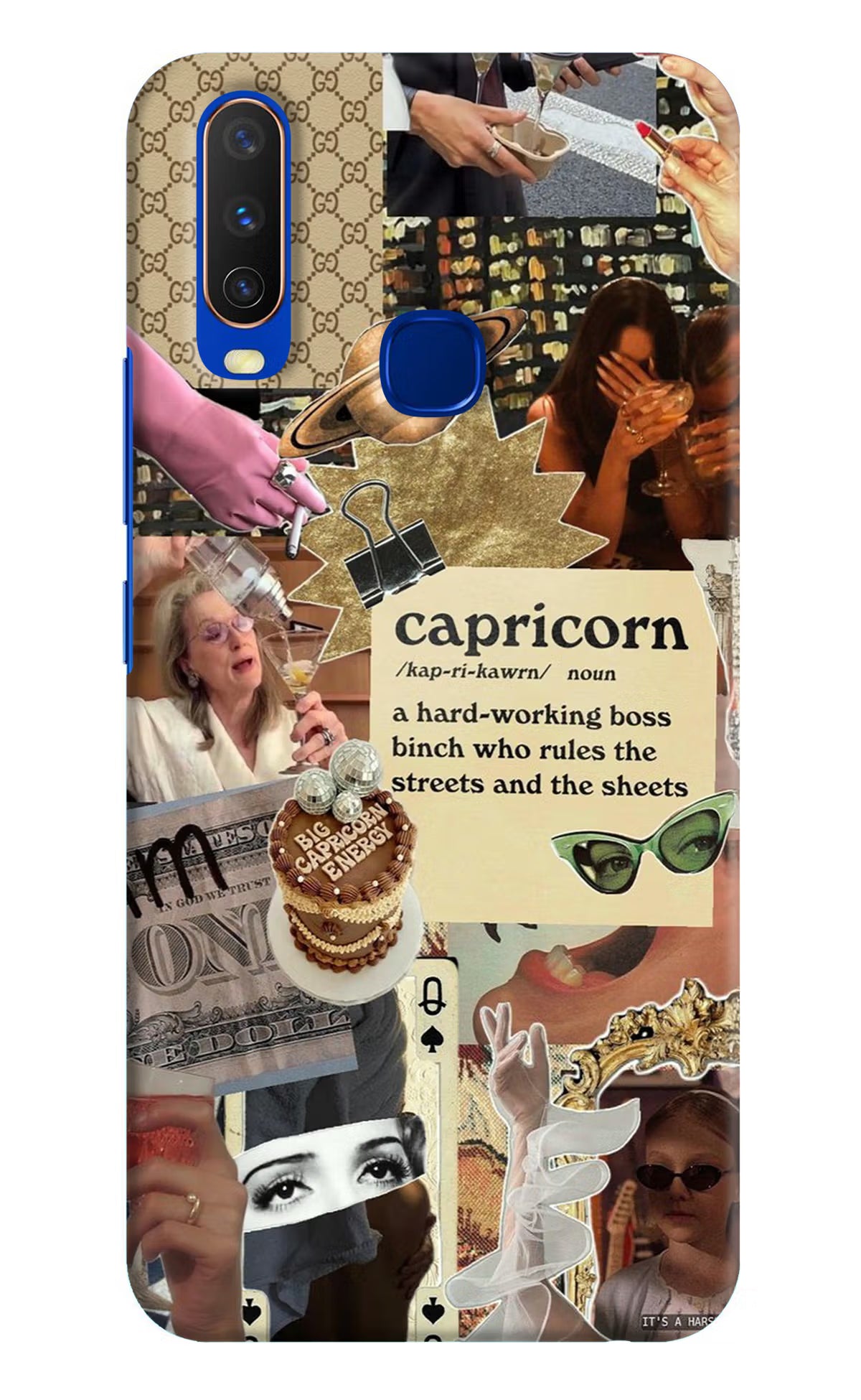 Capricorn Zodiac Vivo Y15/Y17 Hard Case Back Cover by Casekaro