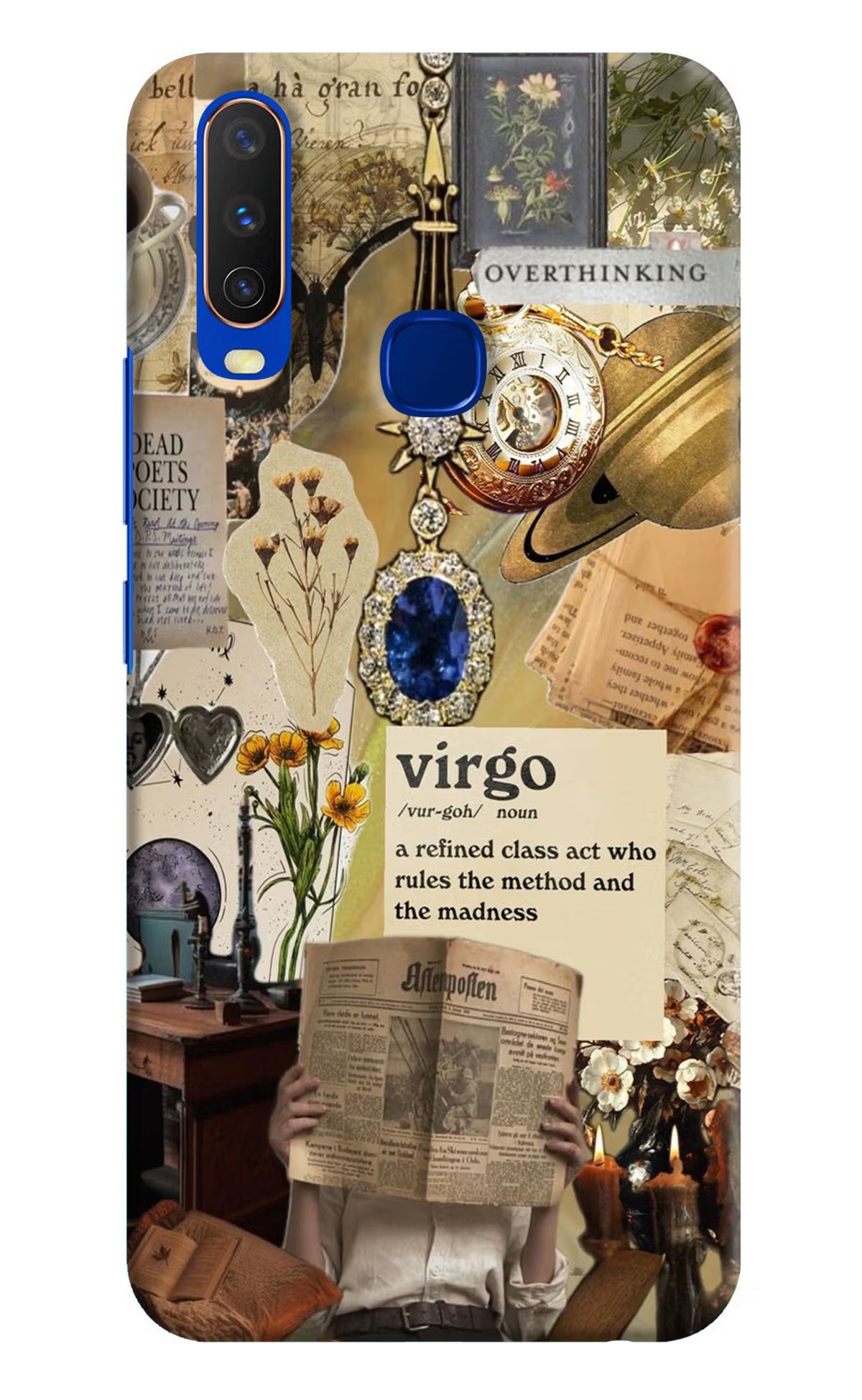 Virgo Zodiac Vivo Y15/Y17 Hard Case Back Cover by Casekaro