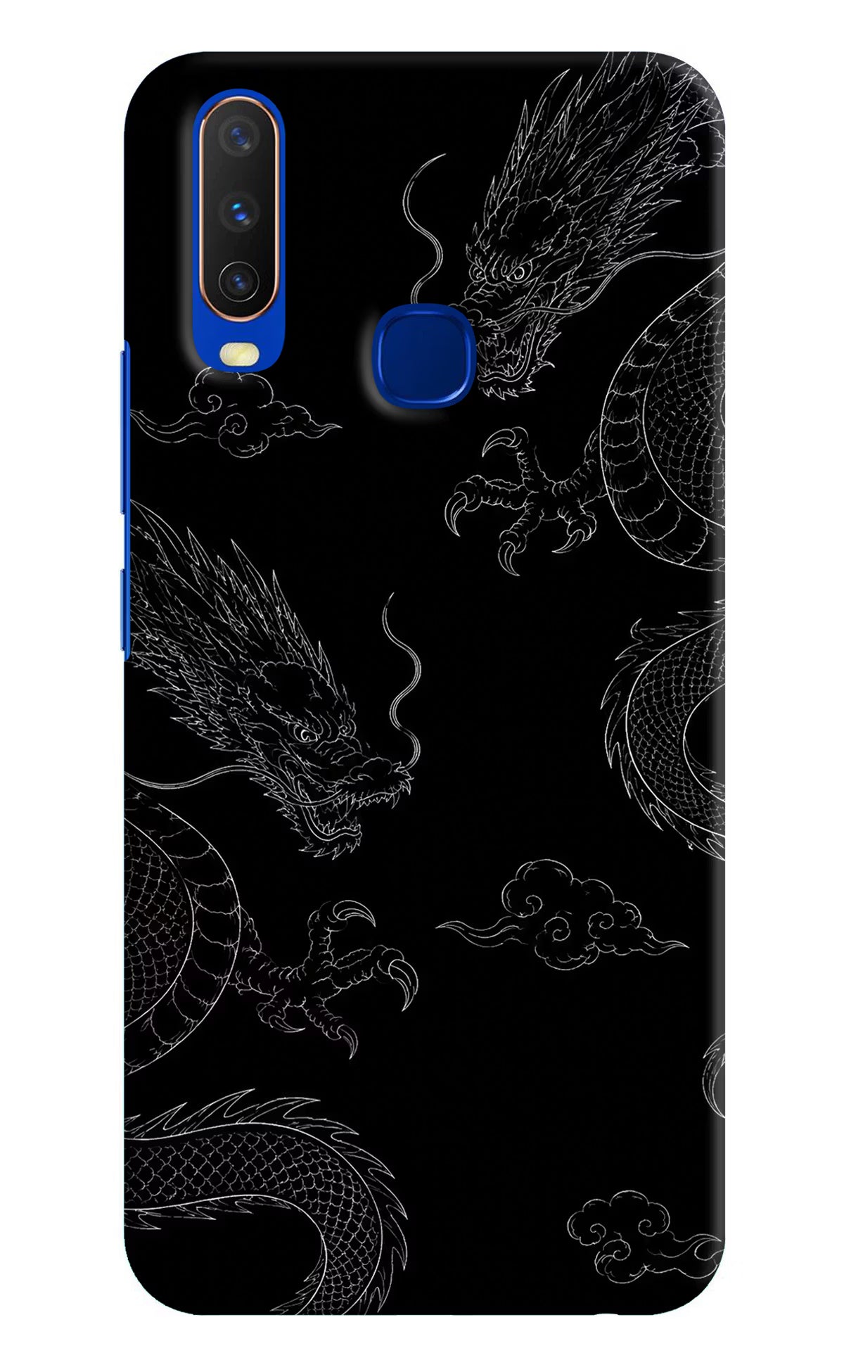 Twin Dragons Vivo Y15/Y17 Hard Case Back Cover by Casekaro