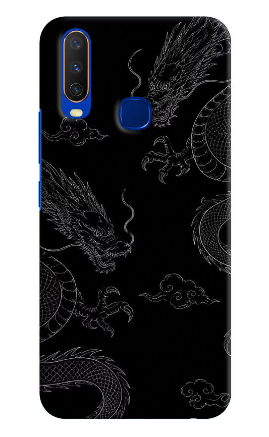 Twin Dragons Vivo Y15/Y17 Hard Case Back Cover by Casekaro