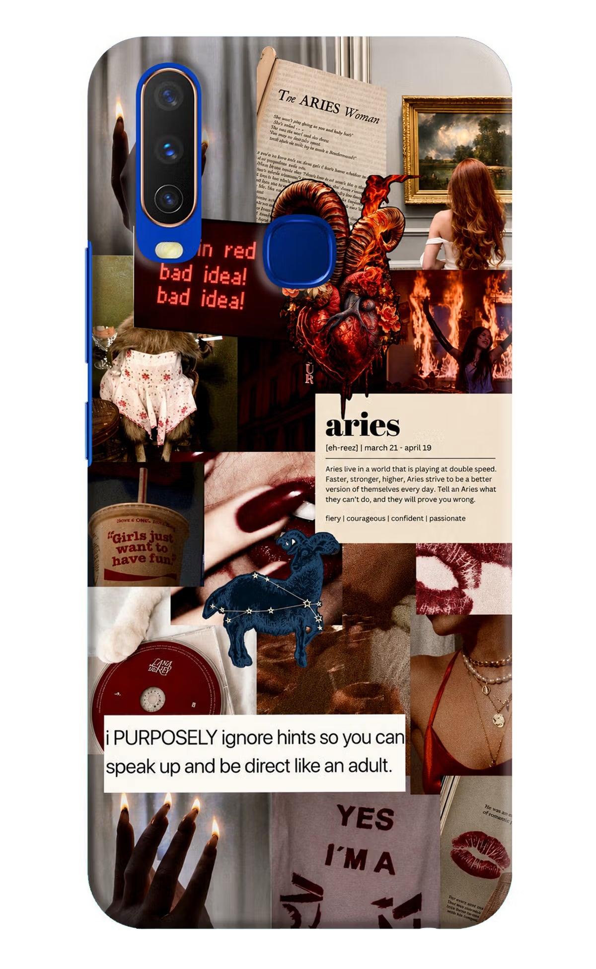 Zodiac Aries Vivo Y15/Y17 Back Cover