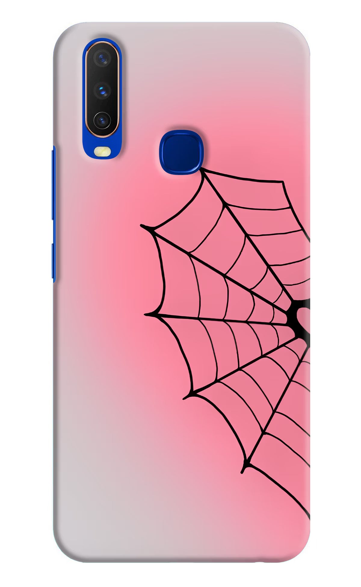 Pink Web Vivo Y15/Y17 Back Cover