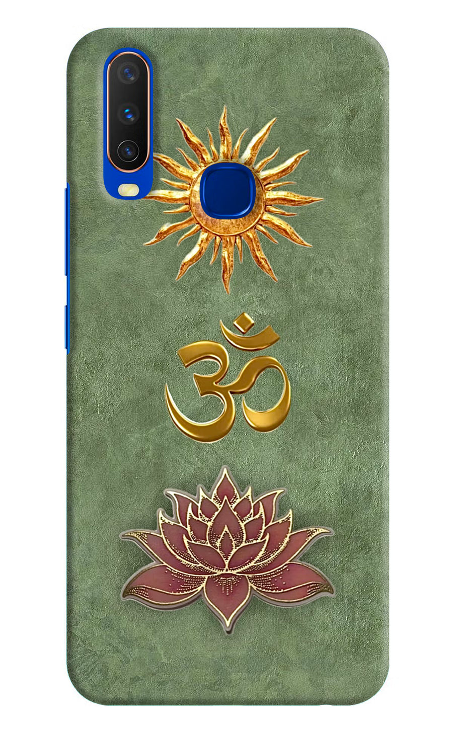 Om & Lotus Vivo Y15/Y17 Back Cover, Hard case