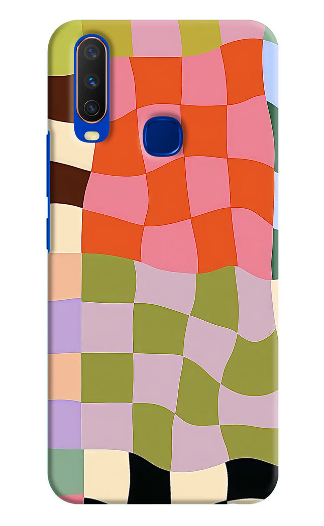 Wavy Grid Vivo Y15/Y17 Hard Case Back Cover by Casekaro