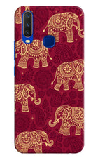 Maroon Elephant Vivo Y15/Y17 Hard Case Back Cover by Casekaro