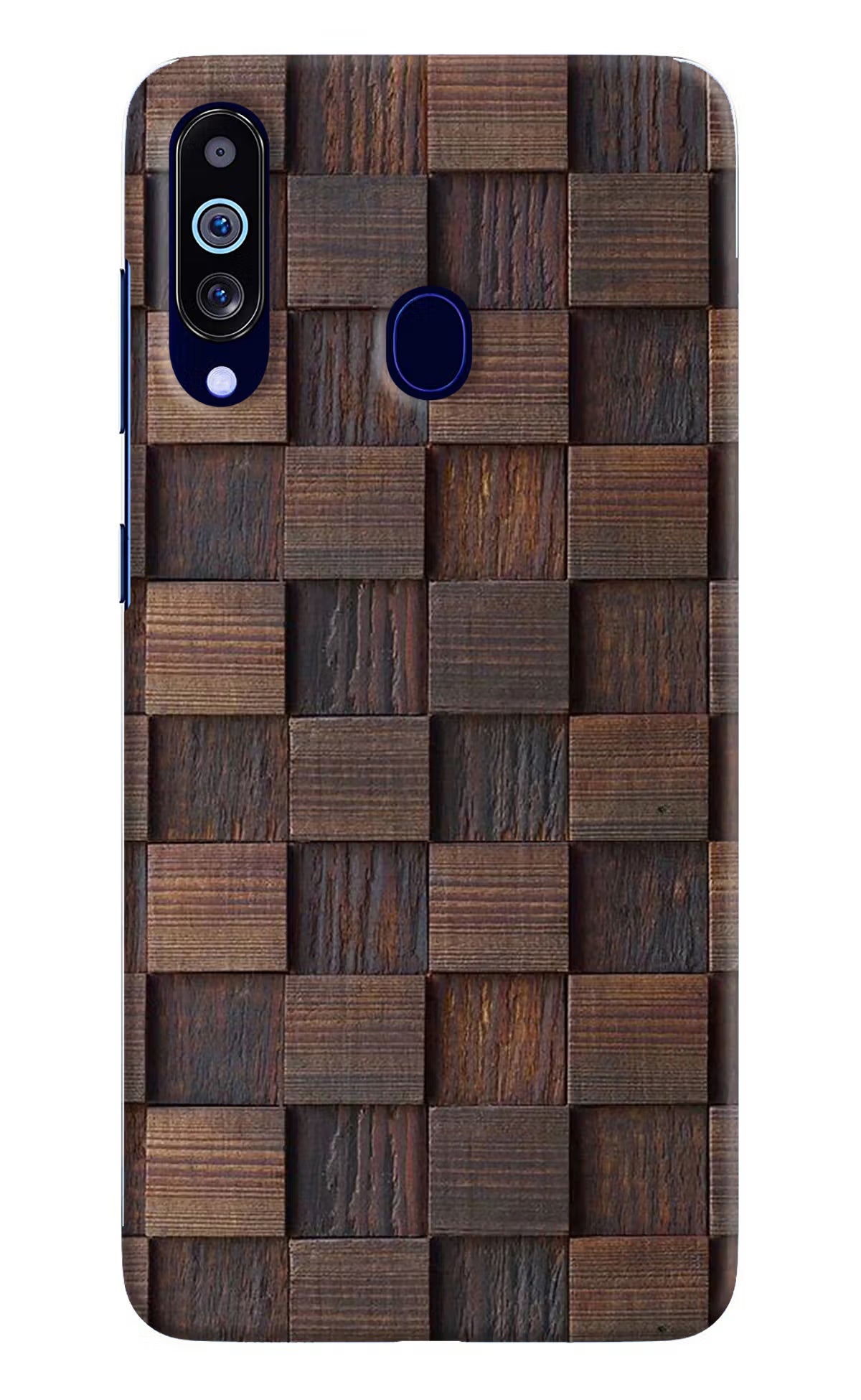 Wooden Cube Design Samsung M40/A60 Hard Case Back Cover by Casekaro