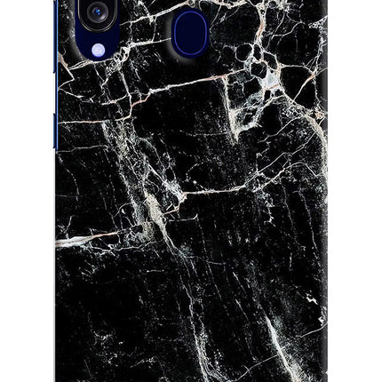 Black Marble Texture Samsung M40/A60 Hard Case Back Cover by Casekaro