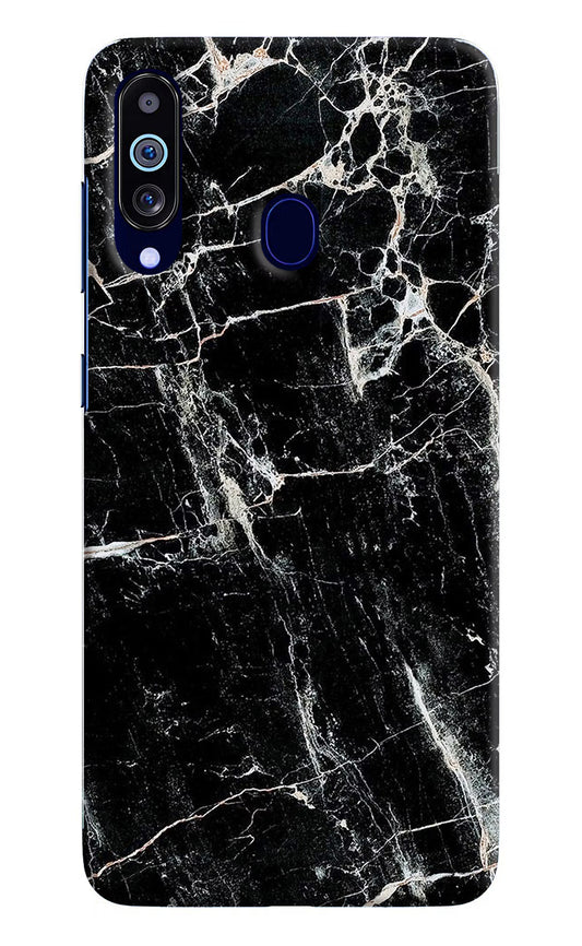 Black Marble Texture Samsung M40/A60 Hard Case Back Cover by Casekaro
