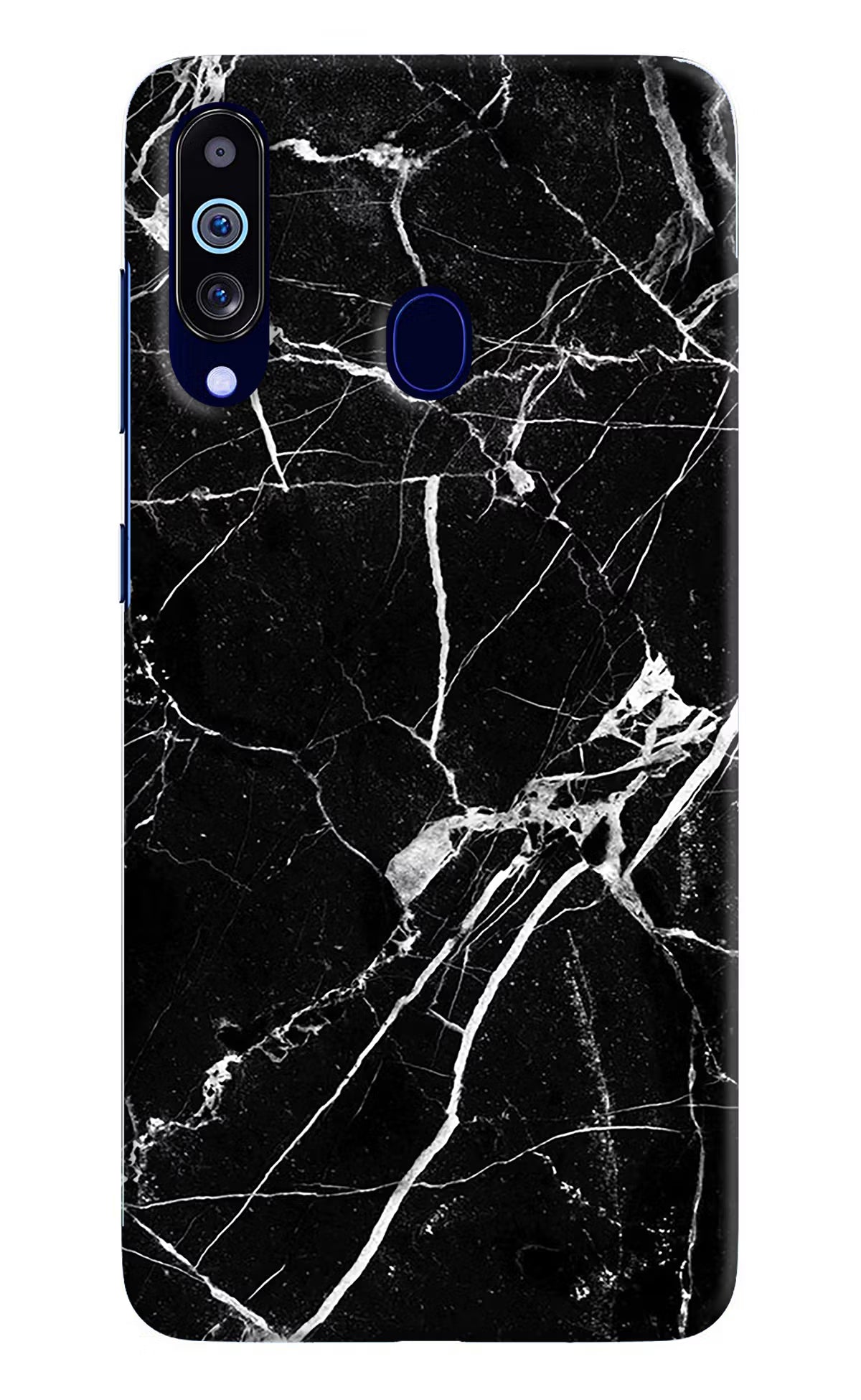 Black Marble Pattern Samsung M40/A60 Hard Case Back Cover by Casekaro