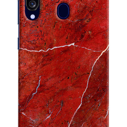 Red Marble Design Samsung M40/A60 Hard Case Back Cover by Casekaro