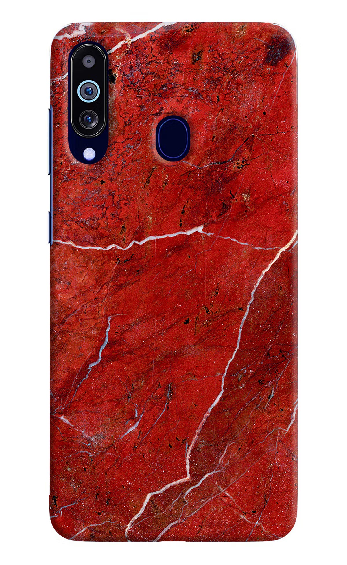Red Marble Design Samsung M40/A60 Hard Case Back Cover by Casekaro