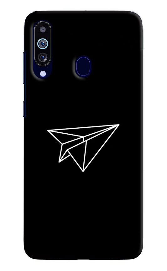 Paper Plane White Samsung M40/A60 Hard Case Back Cover by Casekaro