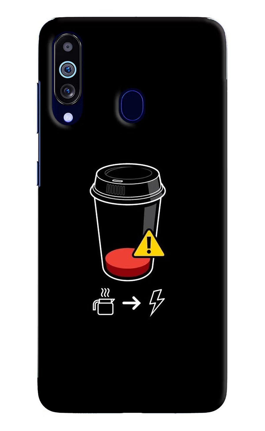 Coffee Samsung M40/A60 Back Cover, Hard case