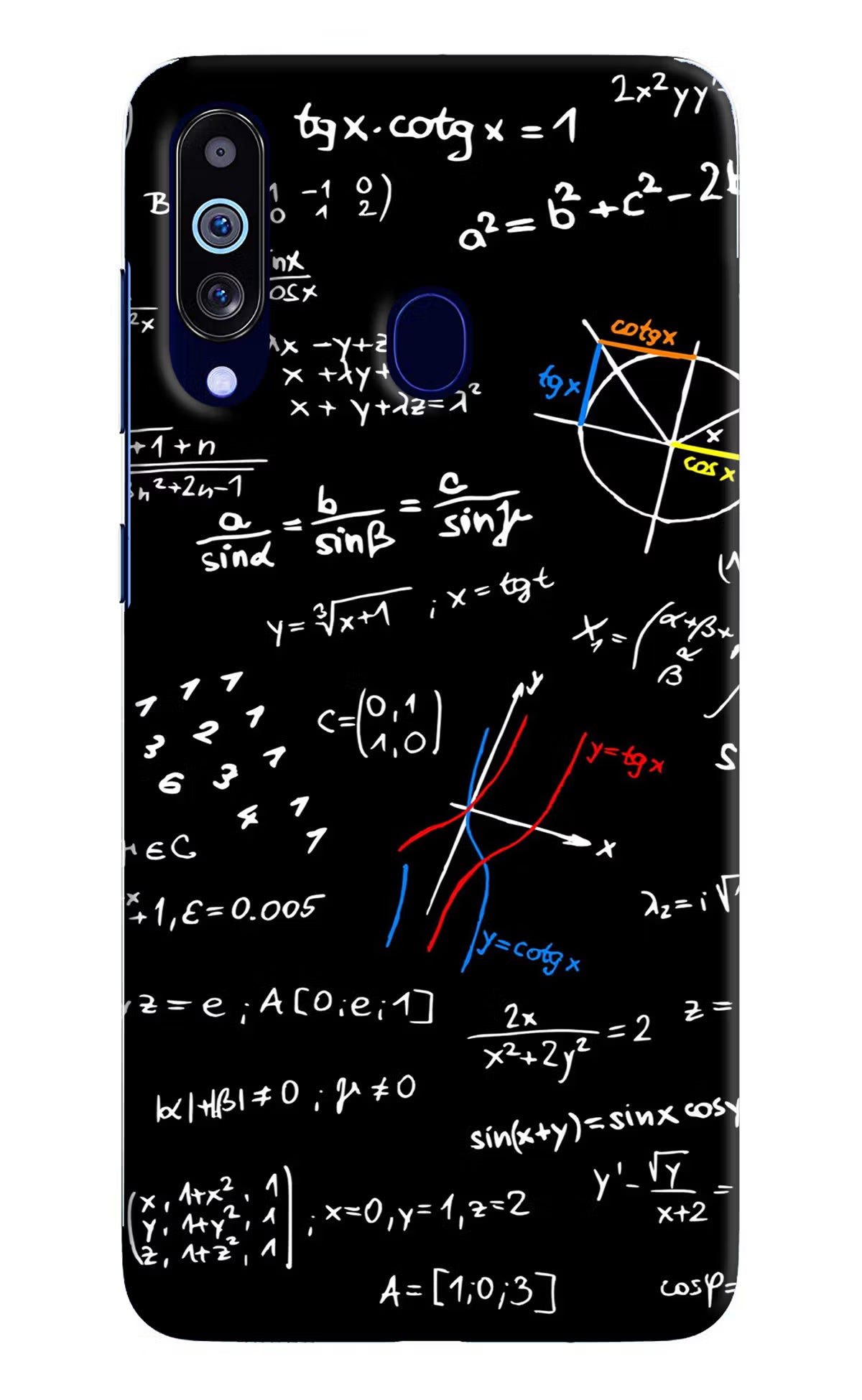Mathematics Formula Samsung M40/A60 Hard Case Back Cover by Casekaro