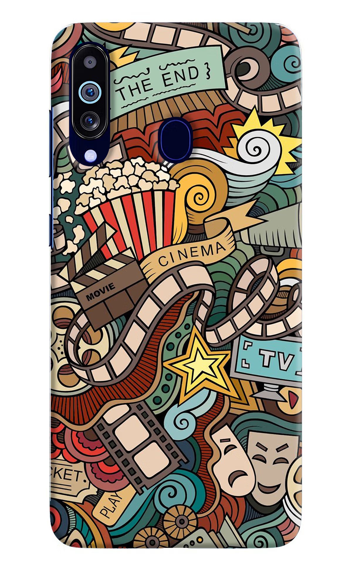Cinema Abstract Samsung M40/A60 Hard Case Back Cover by Casekaro