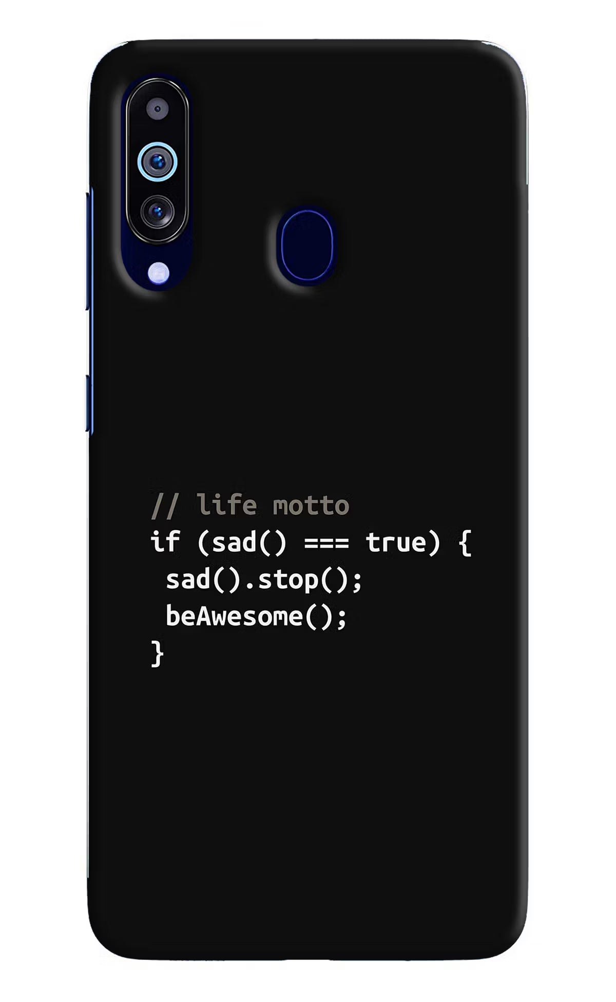 Life Motto Code Samsung M40/A60 Hard Case Back Cover by Casekaro