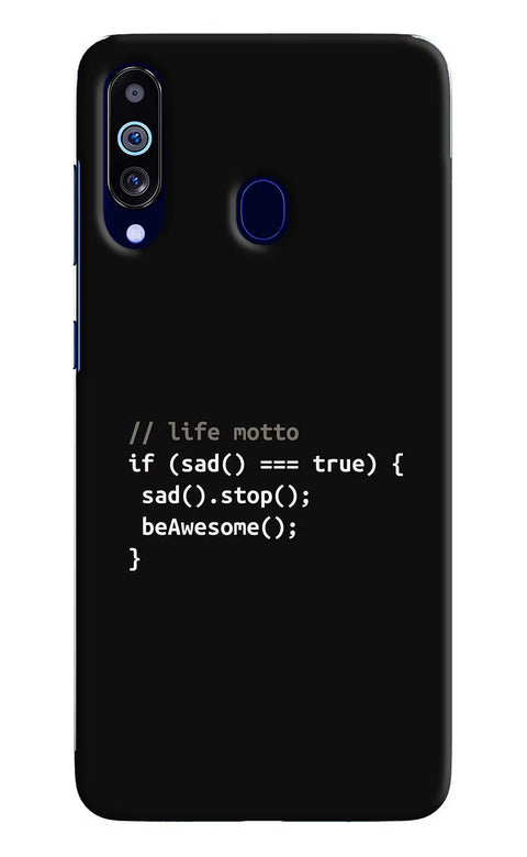 Life Motto Code Samsung M40/A60 Back Cover