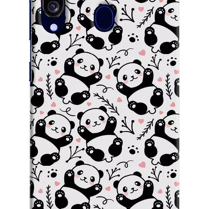 Cute Panda Samsung M40/A60 Hard Case Back Cover by Casekaro