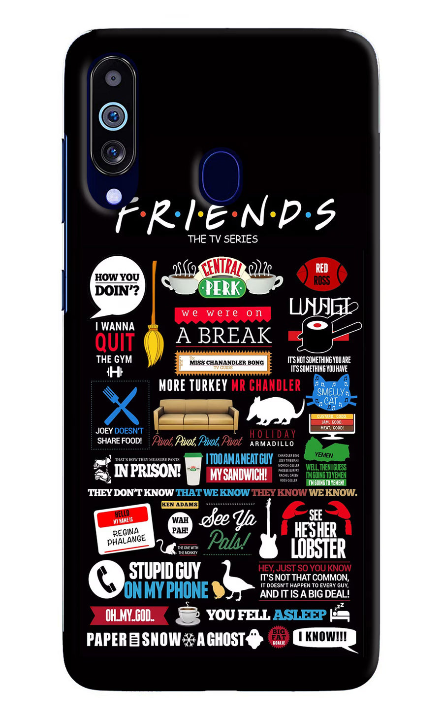 FRIENDS Samsung M40/A60 Back Cover, Hard case