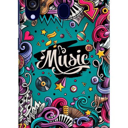 Music Graffiti Samsung M40/A60 Hard Case Back Cover by Casekaro