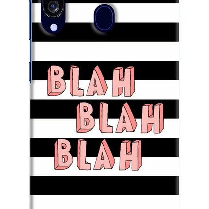 Blah Blah Blah Samsung M40/A60 Hard Case Back Cover by Casekaro