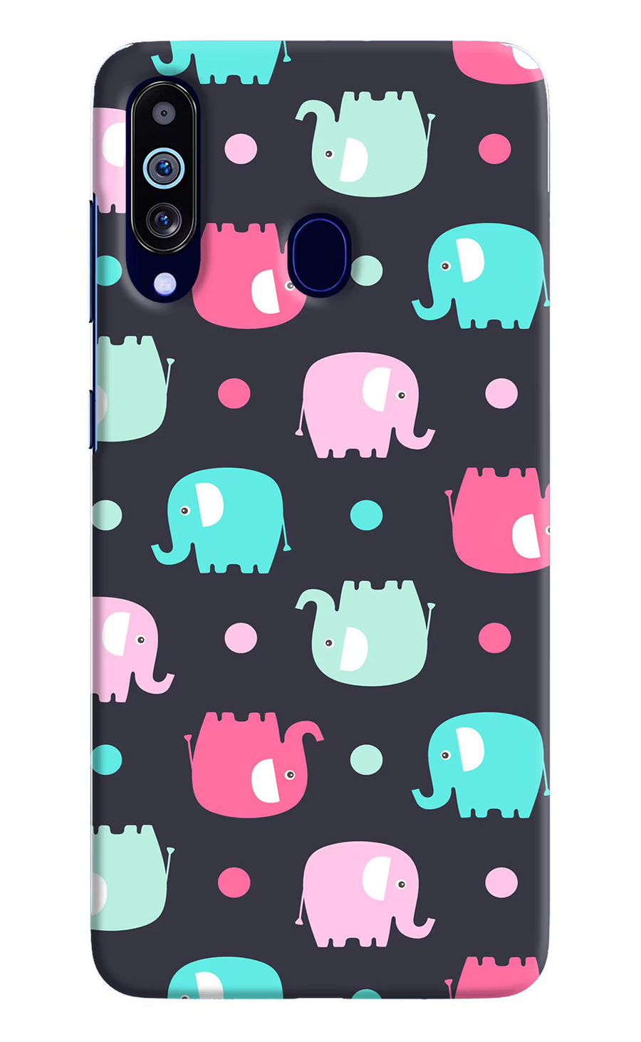 Elephants Samsung M40/A60 Back Cover, Hard case