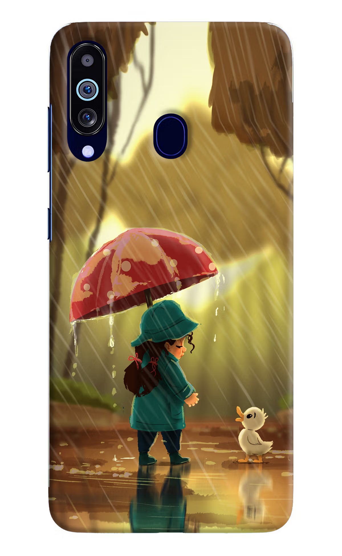 Rainy Day Samsung M40/A60 Hard Case Back Cover by Casekaro