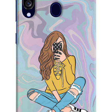 Selfie Girl Samsung M40/A60 Hard Case Back Cover by Casekaro