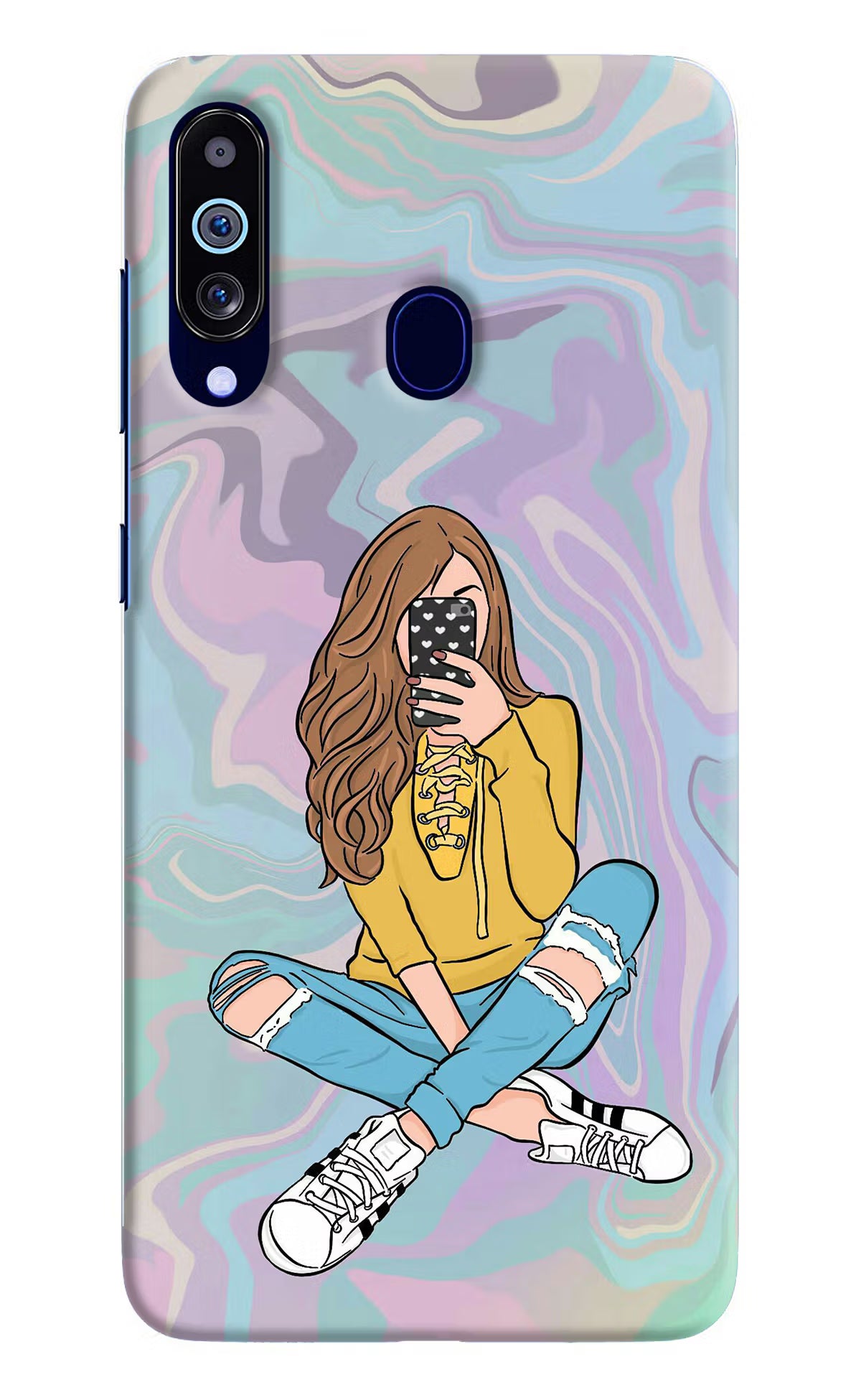 Selfie Girl Samsung M40/A60 Hard Case Back Cover by Casekaro