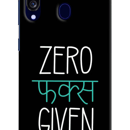 Zero Fucks Given Samsung M40/A60 Hard Case Back Cover by Casekaro