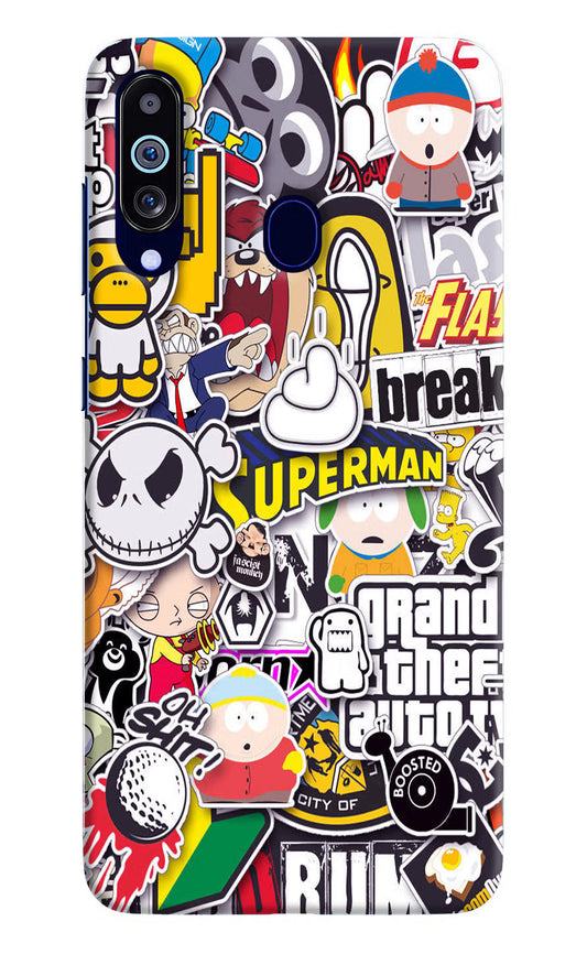 Sticker Bomb Samsung M40/A60 Hard Case Back Cover by Casekaro