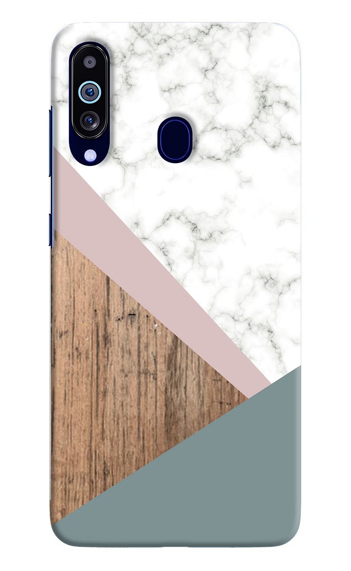 Marble wood Abstract Samsung M40/A60 Hard Case Back Cover by Casekaro