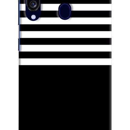 Black and White Print Samsung M40/A60 Hard Case Back Cover by Casekaro