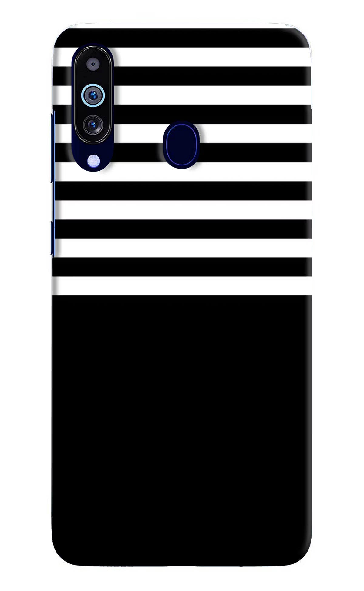 Black and White Print Samsung M40/A60 Hard Case Back Cover by Casekaro
