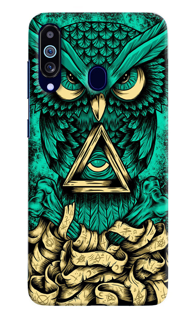 Green Owl Samsung M40/A60 Hard Case Back Cover by Casekaro
