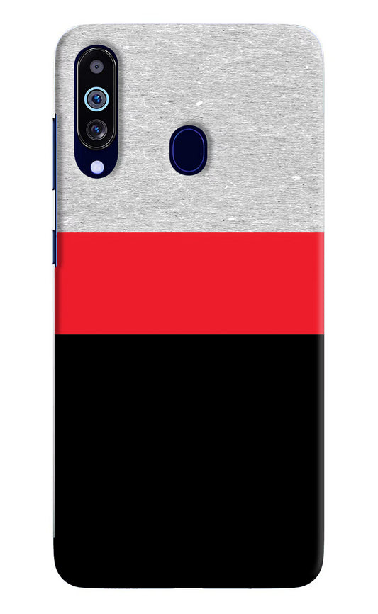 Tri Color Pattern Samsung M40/A60 Hard Case Back Cover by Casekaro