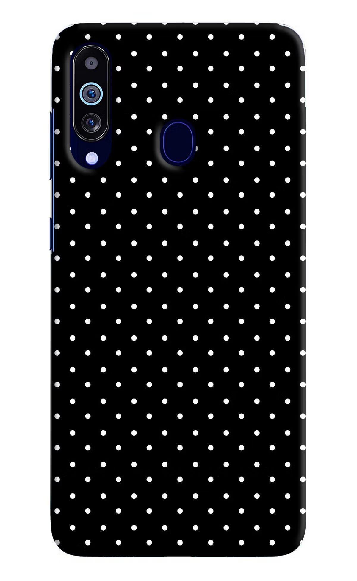 White Dots Samsung M40/A60 Hard Case Back Cover by Casekaro