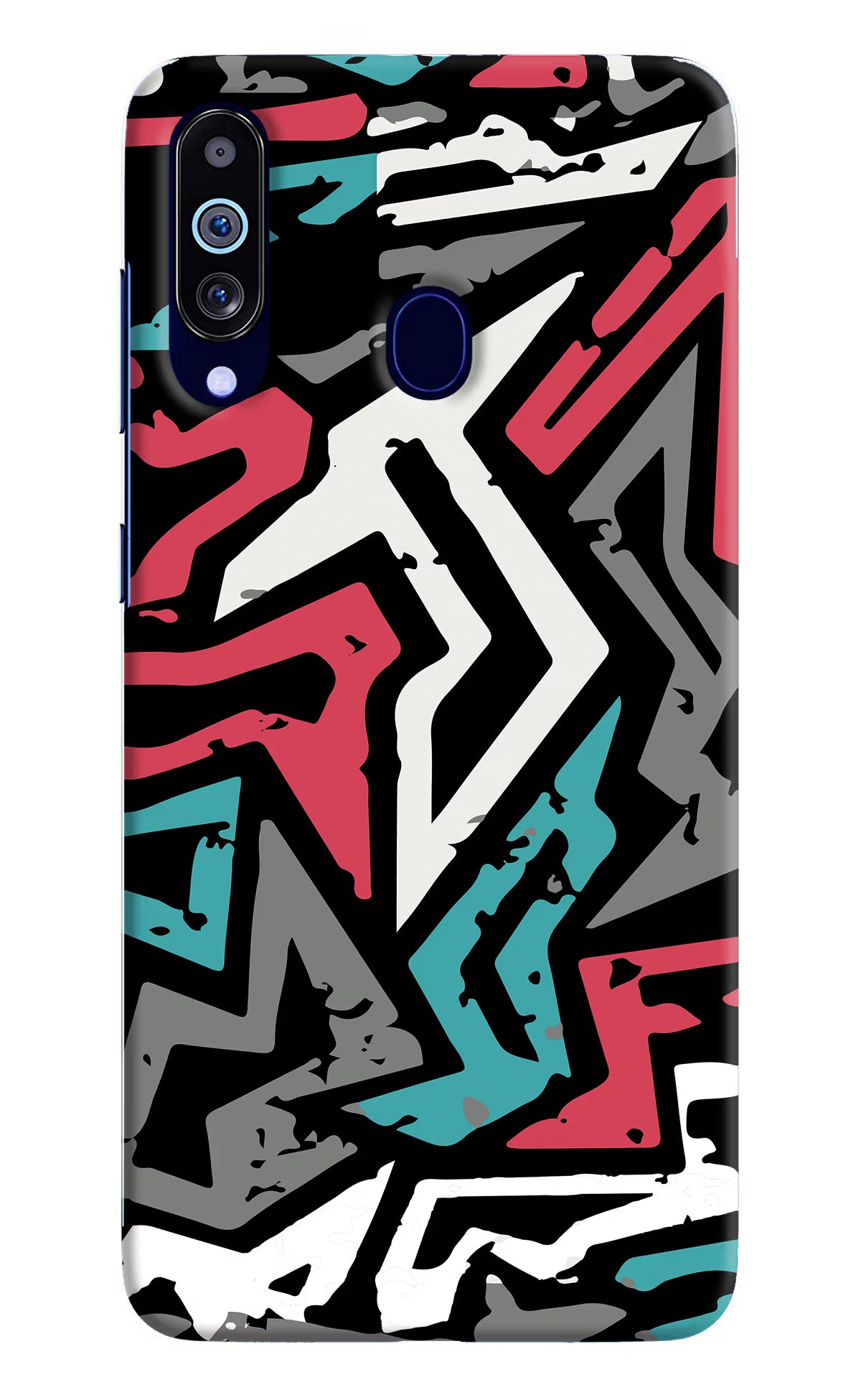 Geometric Graffiti Samsung M40/A60 Hard Case Back Cover by Casekaro