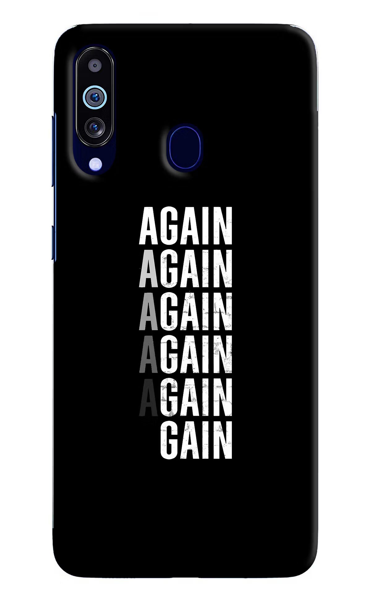 Again Again Gain Samsung M40/A60 Hard Case Back Cover by Casekaro
