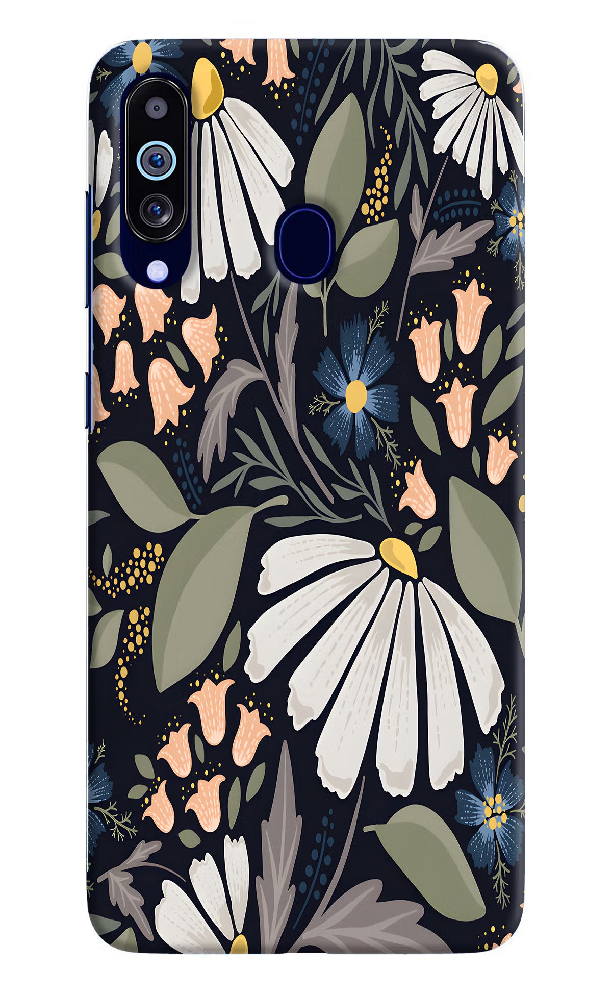 Flowers Art Samsung M40/A60 Hard Case Back Cover by Casekaro