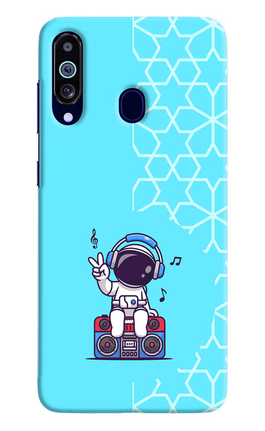 Cute Astronaut Chilling Samsung M40/A60 Hard Case Back Cover by Casekaro