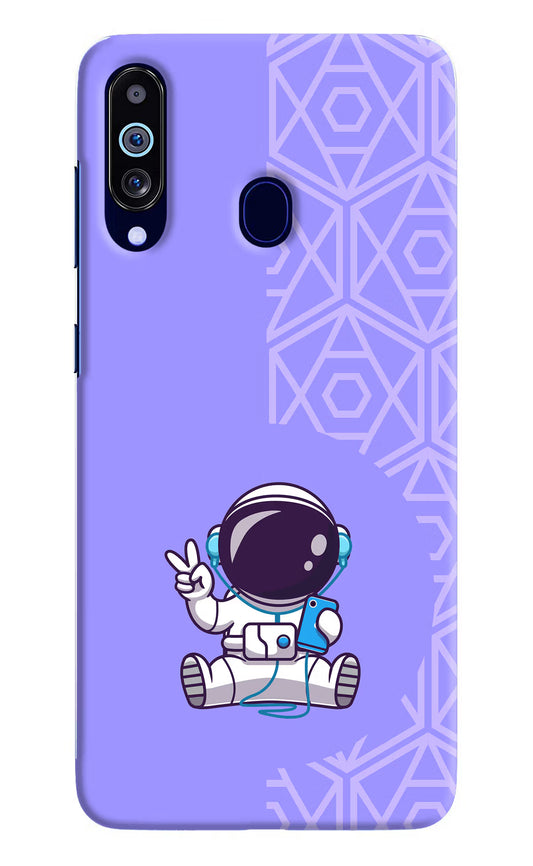 Cute Astronaut Chilling Samsung M40/A60 Hard Case Back Cover by Casekaro