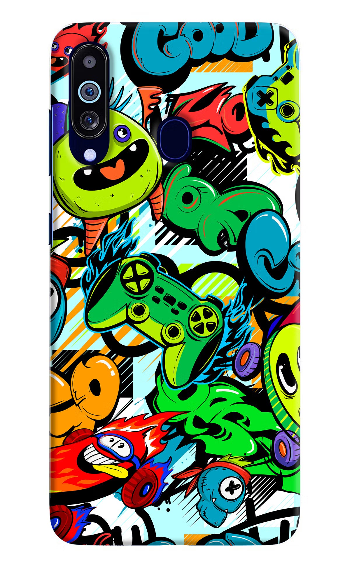 Game Doodle Samsung M40/A60 Hard Case Back Cover by Casekaro