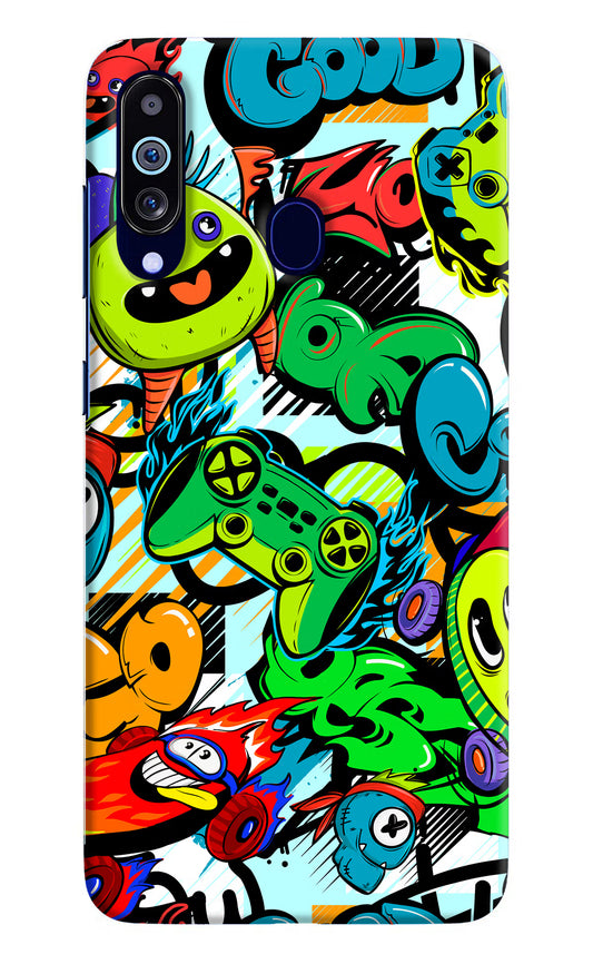Game Doodle Samsung M40/A60 Hard Case Back Cover by Casekaro