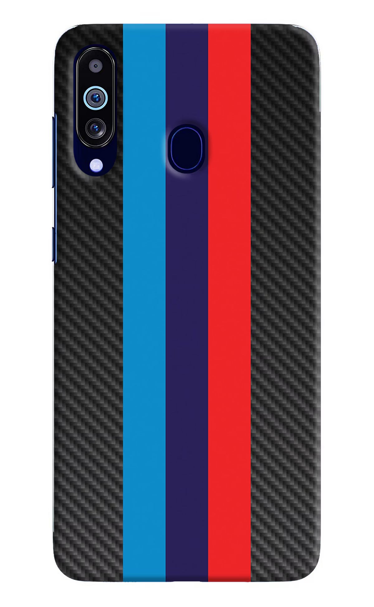 BMW Stripes Pattern Samsung M40/A60 Hard Case Back Cover by Casekaro
